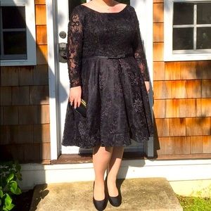 Black Lace Formal Long Slv - Sz 24 w/ Tayloring